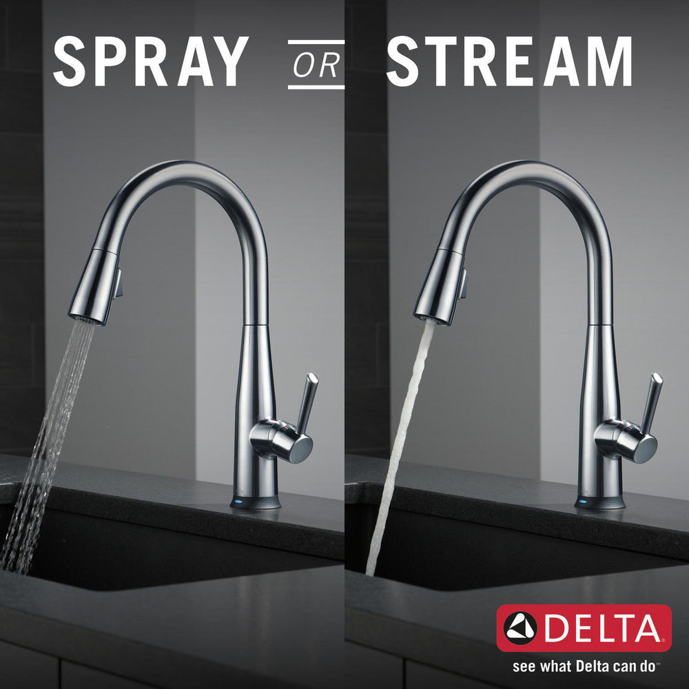 Delta Essa Single Handle Pull-Down Kitchen Faucet with Touch2O Technology - 9113T