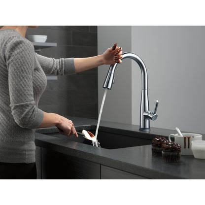 Delta Essa Single Handle Pull-Down Kitchen Faucet with Touch2O Technology - 9113T