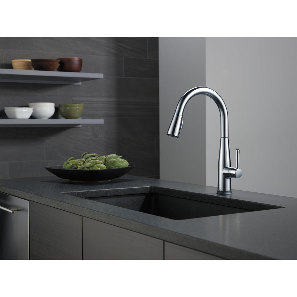 Delta Essa Single Handle Pull-Down Kitchen Faucet with Touch2O Technology - 9113T