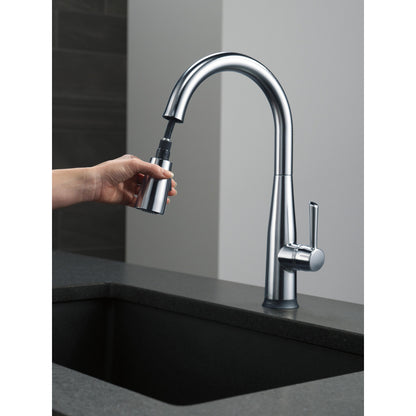 Delta Essa Single Handle Pull-Down Kitchen Faucet with Touch2O Technology - 9113T