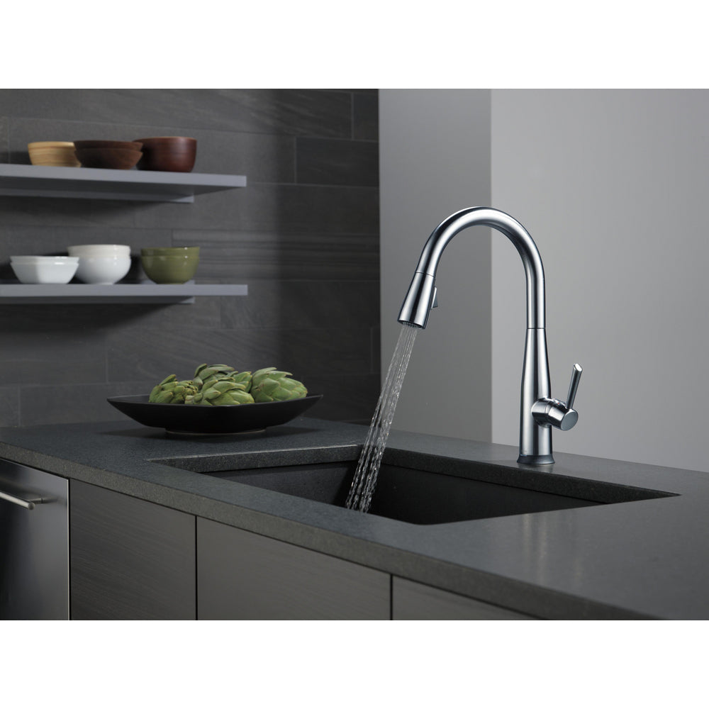 Delta Essa Single Handle Pull-Down Kitchen Faucet with Touch2O Technology - 9113T