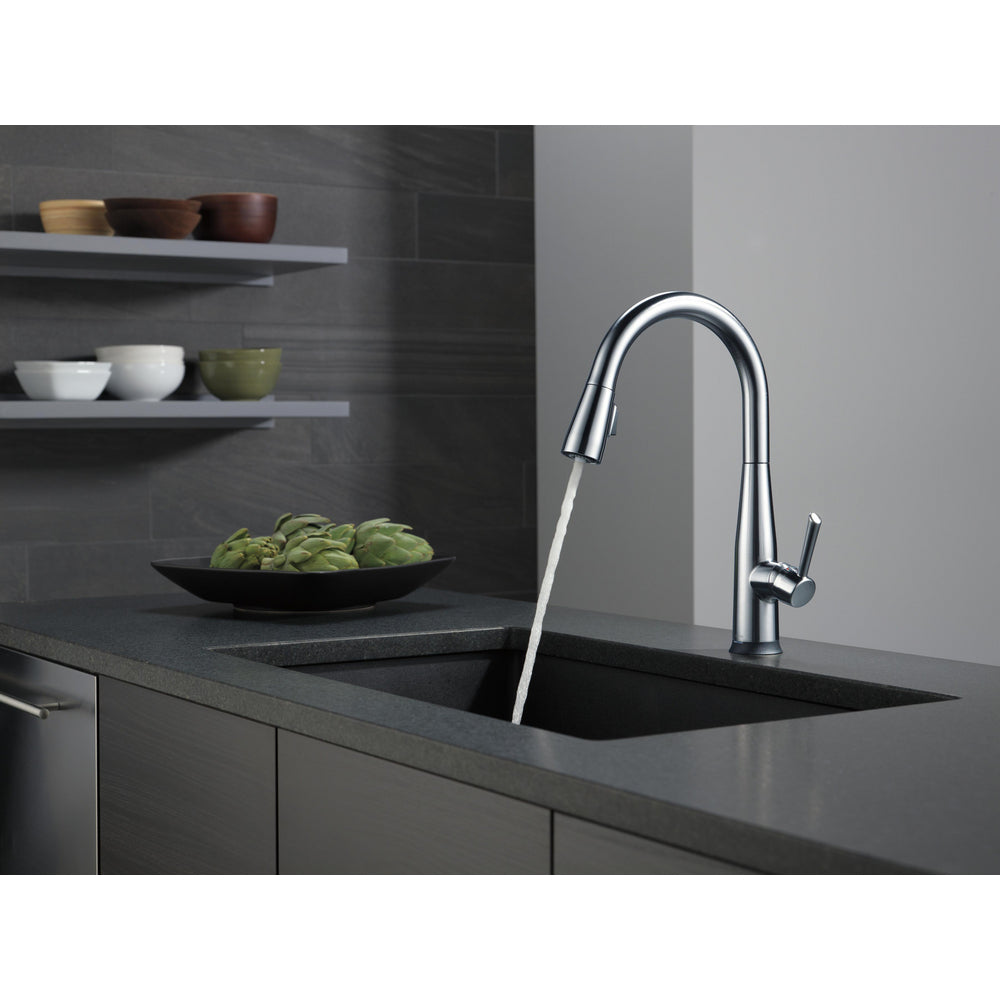 Delta Essa Single Handle Pull-Down Kitchen Faucet with Touch2O Technology - 9113T