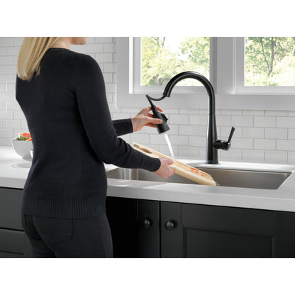 Delta Essa Single Handle Pull-Down Kitchen Faucet with Touch2O Technology - 9113T
