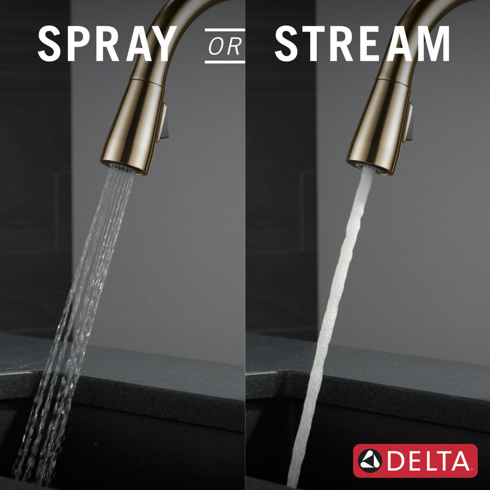 Delta Essa Single Handle Pull-Down Kitchen Faucet with Touch2O Technology - 9113T