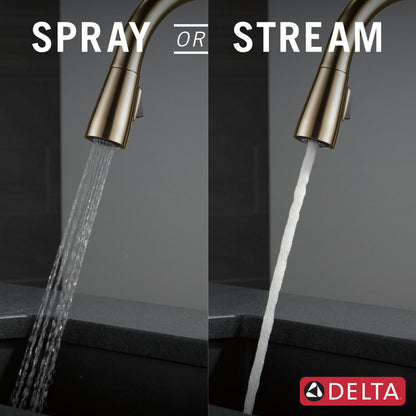 Delta Essa Single Handle Pull-Down Kitchen Faucet with Touch2O Technology - 9113T