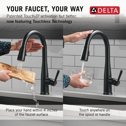 Delta Essa Touch2O Technology Kitchen Faucet with Touchless Technology - 9113TL