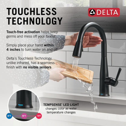 Delta Essa Touch2O Technology Kitchen Faucet with Touchless Technology - 9113TL
