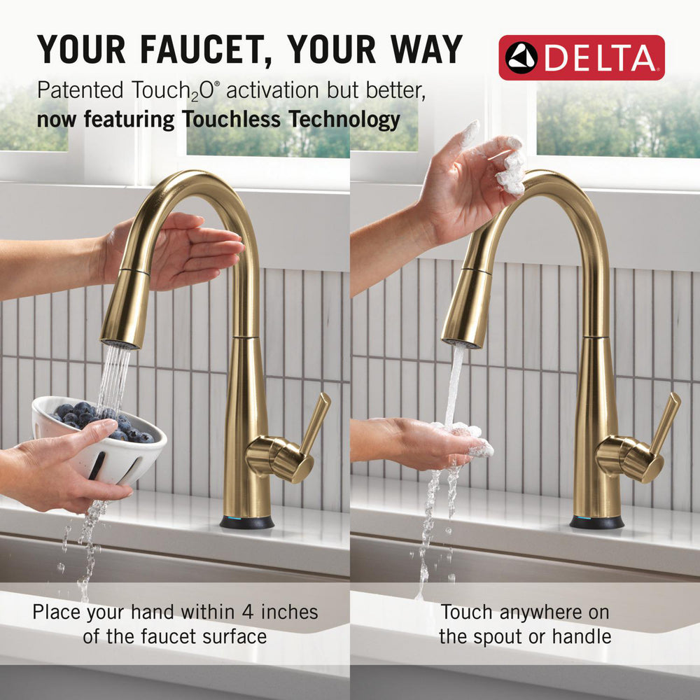 Delta Essa Touch2O Technology Kitchen Faucet with Touchless Technology - 9113TL