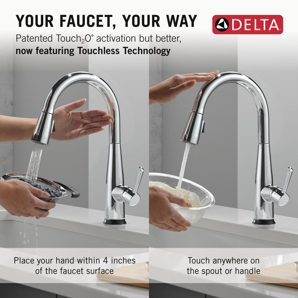 Delta Essa Touch2O Technology Kitchen Faucet with Touchless Technology - 9113TL
