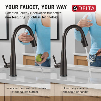 Delta Essa Touch2O Technology Kitchen Faucet with Touchless Technology - 9113TL