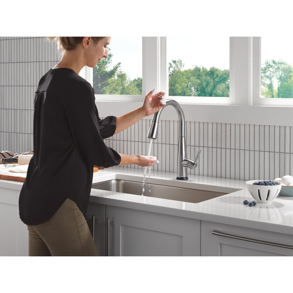 Delta Essa VoiceIQ Single Handle Pull-Down Faucet with Touch2O Technology - 9113TLV