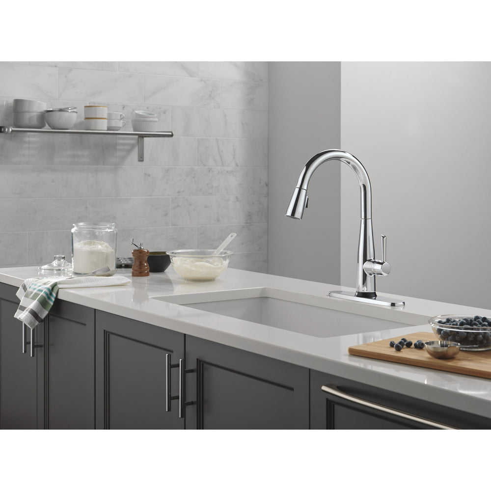 Delta Essa VoiceIQ Single Handle Pull-Down Faucet with Touch2O Technology - 9113TLV