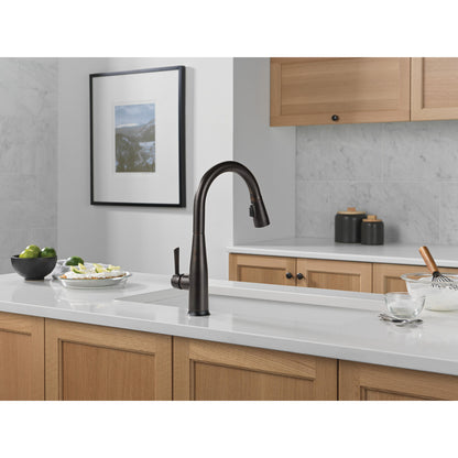 Delta Essa VoiceIQ Single Handle Pull-Down Faucet with Touch2O Technology - 9113TLV
