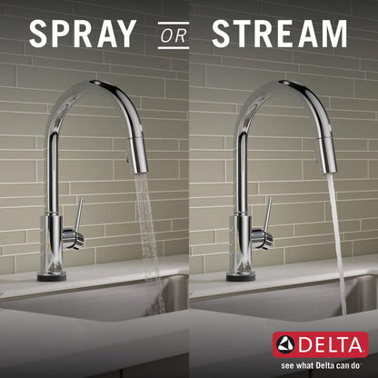 Delta Trinsic Single Handle Pull-Down Kitchen Faucet with Touch2O Technology - 9159T