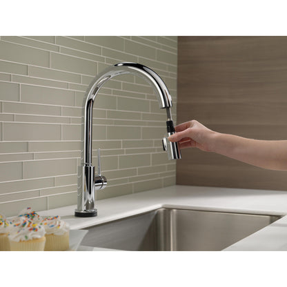 Delta Trinsic Single Handle Pull-Down Kitchen Faucet with Touch2O Technology - 9159T