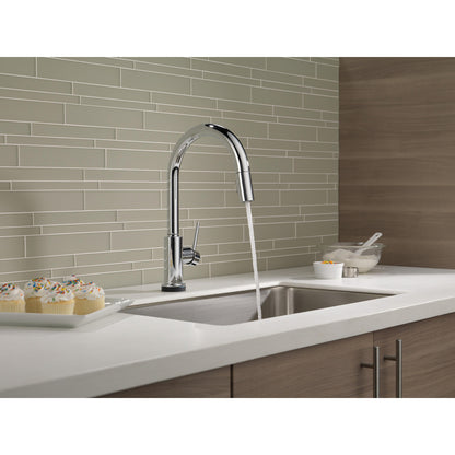 Delta Trinsic Single Handle Pull-Down Kitchen Faucet with Touch2O Technology - 9159T