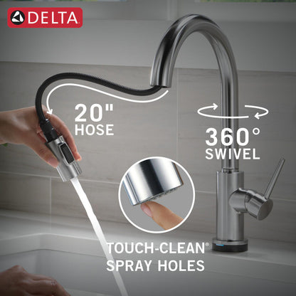 Delta Trinsic Touch2O Technology Kitchen Faucet with Touchless Technology - 9159TL