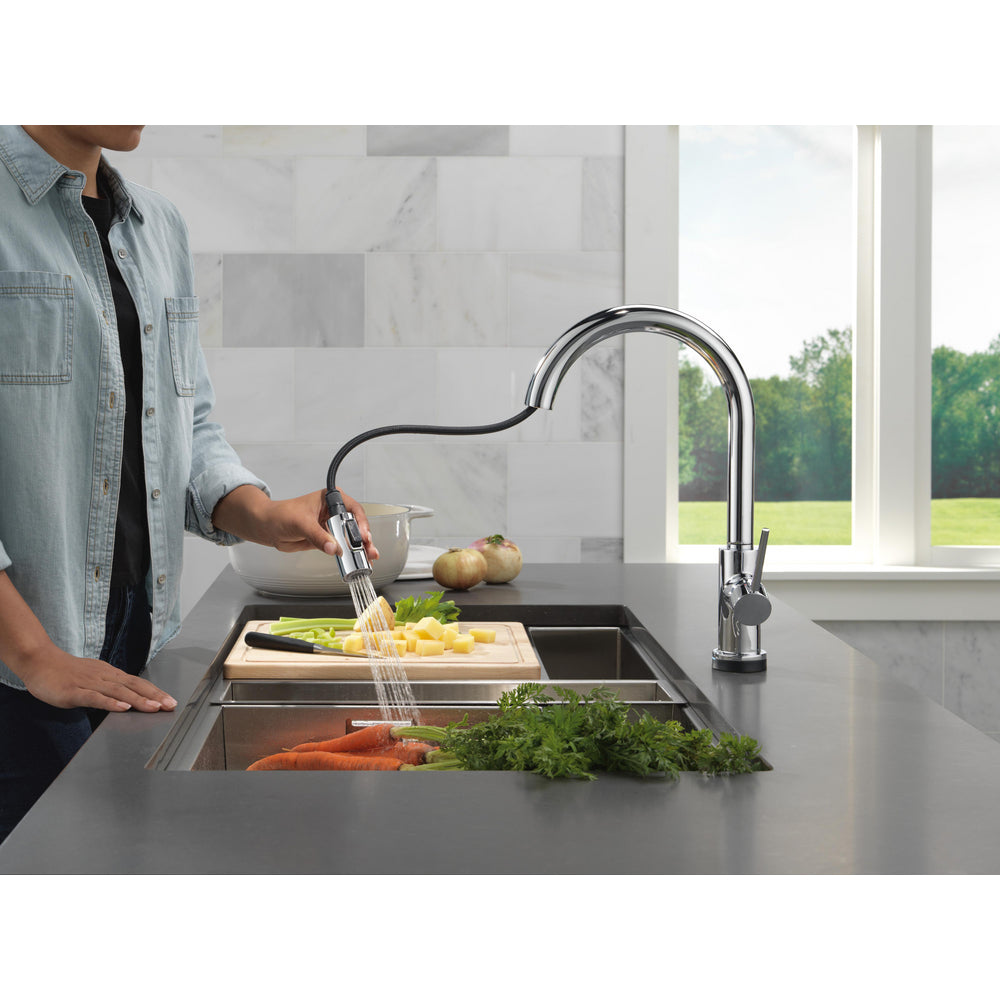 Delta Trinsic VoiceIQ Kitchen Faucet with Touch2O Technology with Touchless Technology - 9159TLV