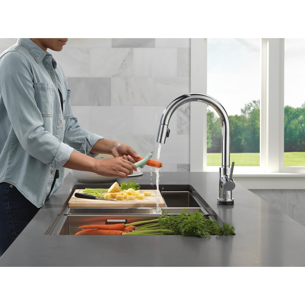 Delta Trinsic VoiceIQ Kitchen Faucet with Touch2O Technology with Touchless Technology - 9159TLV