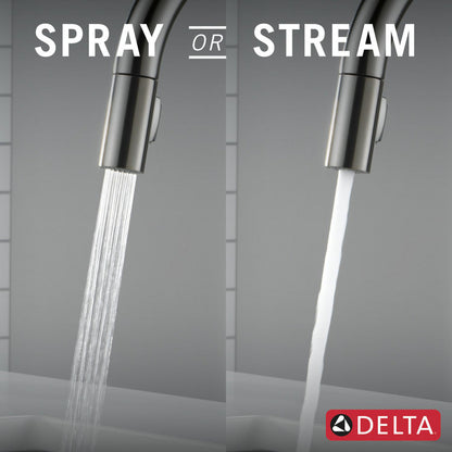 Delta Trinsic VoiceIQ Kitchen Faucet with Touch2O Technology with Touchless Technology - 9159TLV