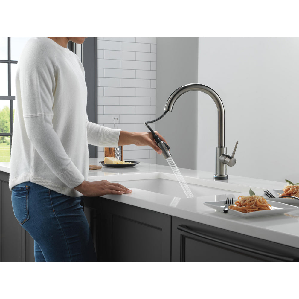 Delta Trinsic VoiceIQ Kitchen Faucet with Touch2O Technology with Touchless Technology - 9159TLV