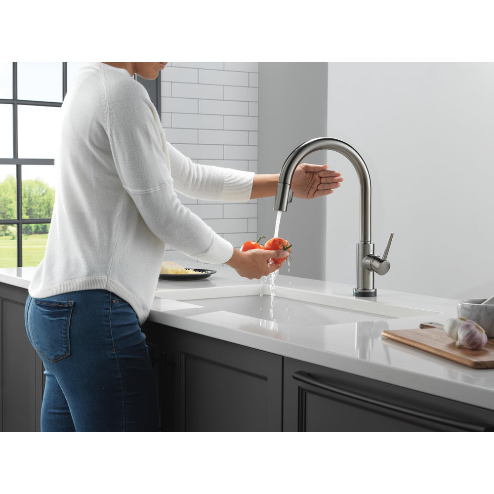 Delta Trinsic VoiceIQ Kitchen Faucet with Touch2O Technology with Touchless Technology - 9159TLV