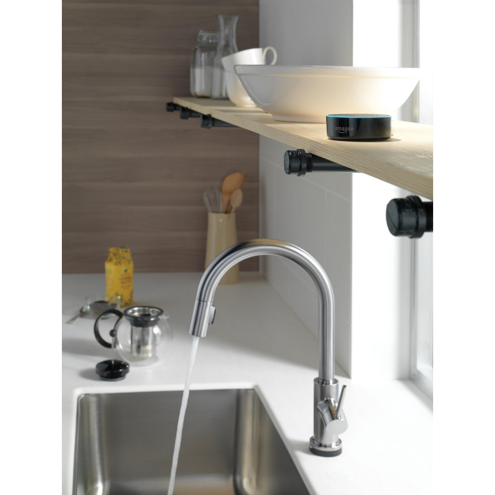Delta Trinsic VoiceIQ Single-Handle Pull-Down Kitchen Faucet with Touch2O Technology - 9159TV
