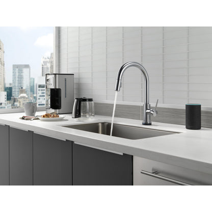 Delta Trinsic VoiceIQ Single-Handle Pull-Down Kitchen Faucet with Touch2O Technology - 9159TV