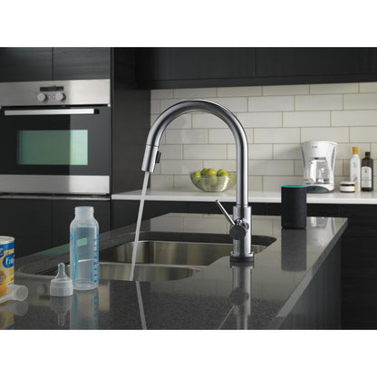 Delta Trinsic VoiceIQ Single-Handle Pull-Down Kitchen Faucet with Touch2O Technology - 9159TV