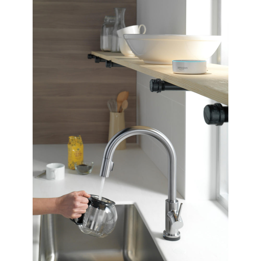 Delta Trinsic VoiceIQ Single-Handle Pull-Down Kitchen Faucet with Touch2O Technology - 9159TV