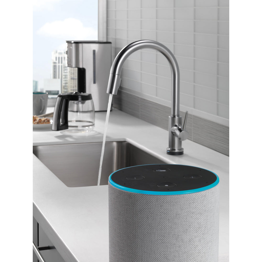 Delta Trinsic VoiceIQ Single-Handle Pull-Down Kitchen Faucet with Touch2O Technology - 9159TV