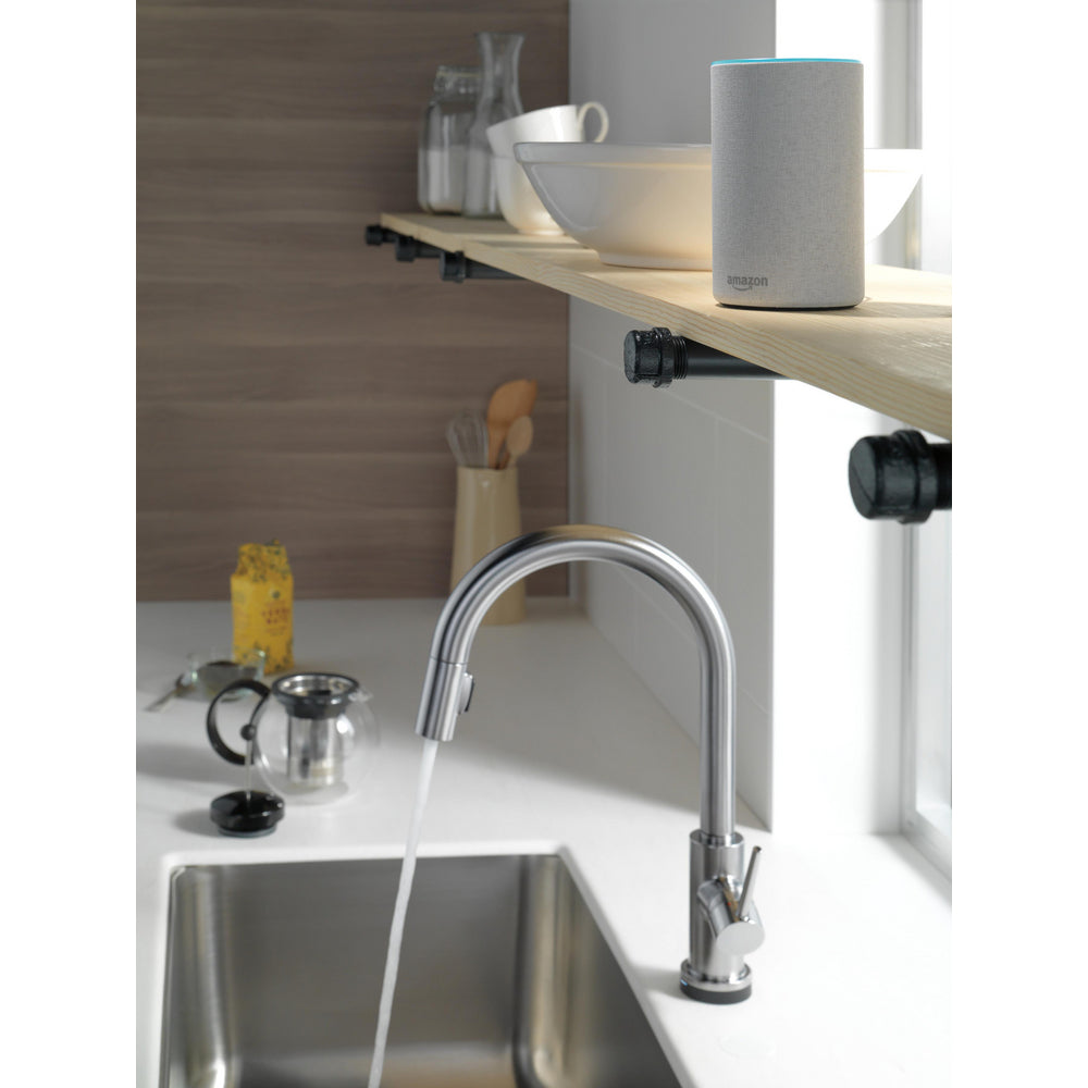 Delta Trinsic VoiceIQ Single-Handle Pull-Down Kitchen Faucet with Touch2O Technology - 9159TV