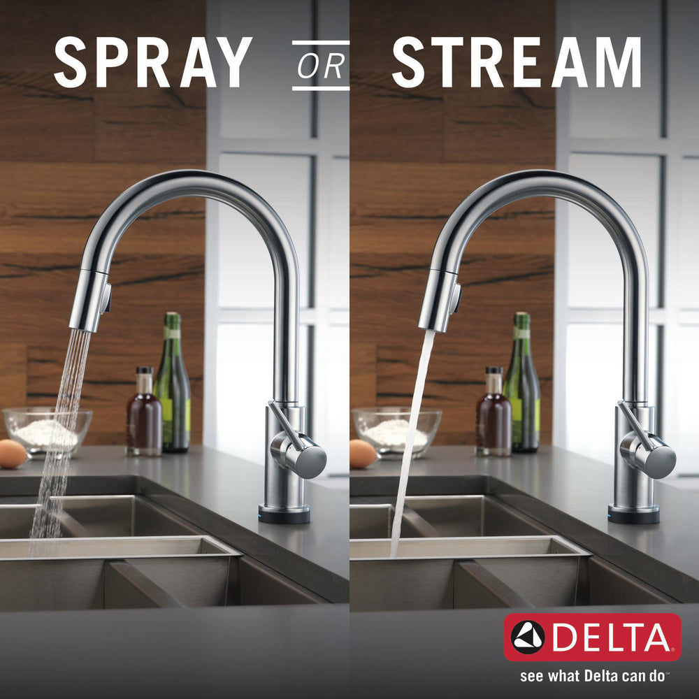 Delta Trinsic VoiceIQ Single-Handle Pull-Down Kitchen Faucet with Touch2O Technology - 9159TV