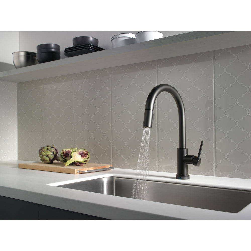 Delta Trinsic VoiceIQ Single-Handle Pull-Down Kitchen Faucet with Touch2O Technology - 9159TV