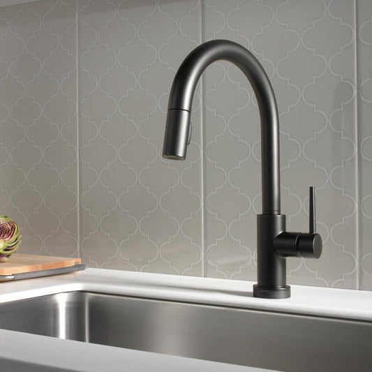 Delta Trinsic VoiceIQ Single-Handle Pull-Down Kitchen Faucet with Touch2O Technology - 9159TV
