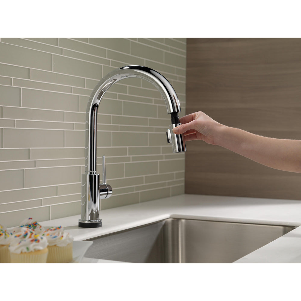 Delta Trinsic VoiceIQ Single-Handle Pull-Down Kitchen Faucet with Touch2O Technology - 9159TV