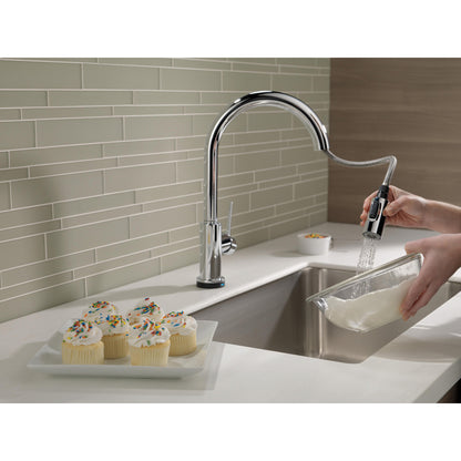 Delta Trinsic VoiceIQ Single-Handle Pull-Down Kitchen Faucet with Touch2O Technology - 9159TV