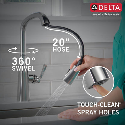 Delta Stryke Single Handle Pull-Down Kitchen Faucet - 9176