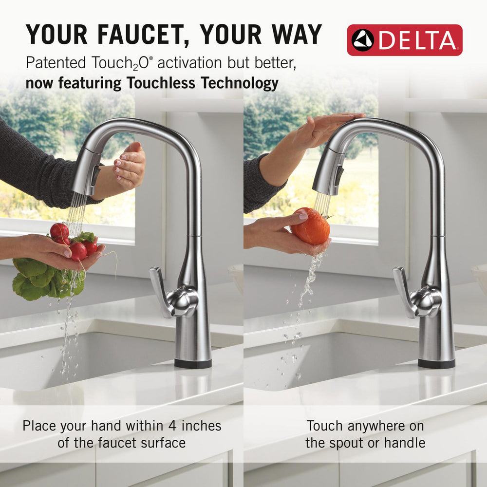 Delta Stryke Touchless Pulldown Bar Faucet - 9176TL