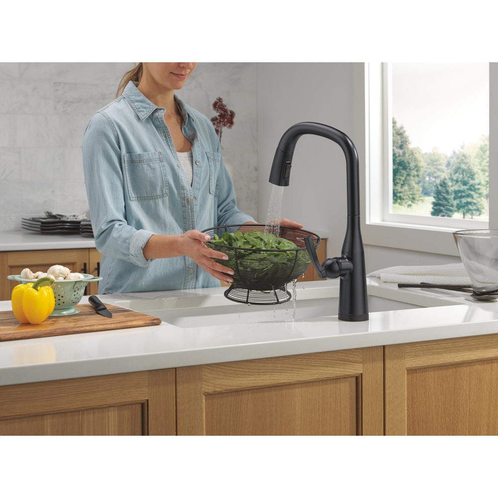 Delta Stryke Touchless Pulldown Bar Faucet Black - 9176TL