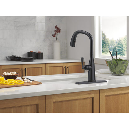 Delta Stryke Touchless Pulldown Bar Faucet Black - 9176TL