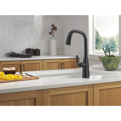 Delta Stryke Touchless Pulldown Bar Faucet Black - 9176TL