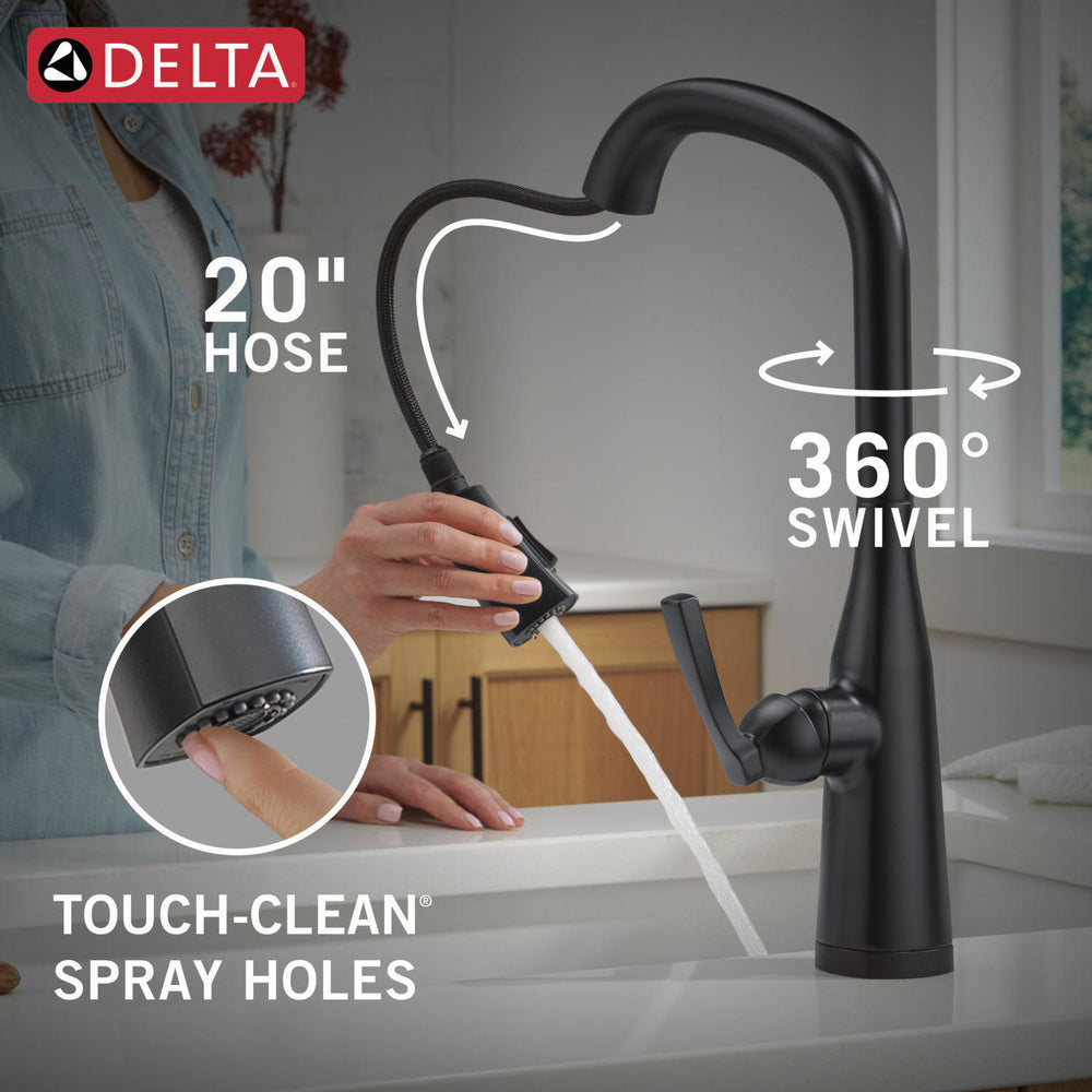 Delta Stryke Touchless Kitchen Pulldown Faucet with Voice AR - 9176TLV
