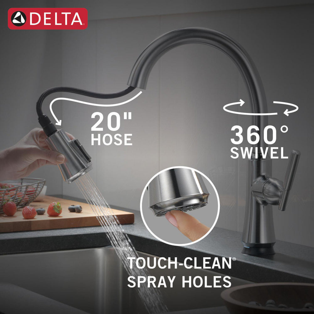 Delta Coranto Single Handle Pull-Down Kitchen Faucet with Touch2O Technology - 9179T