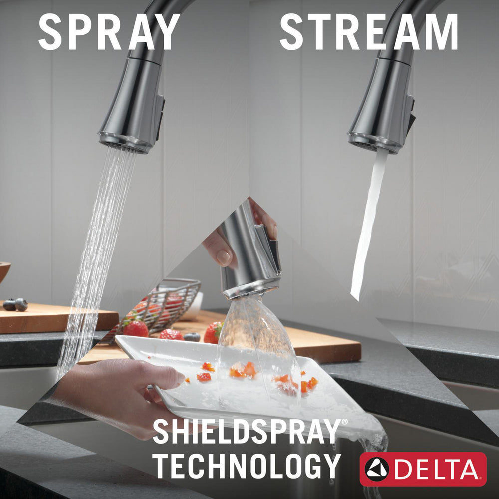 Delta Coranto Single Handle Pull-Down Kitchen Faucet with Touch2O Technology - 9179T