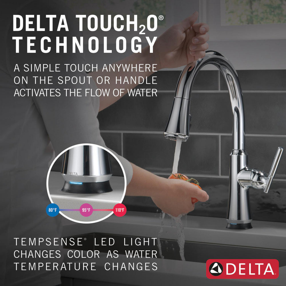 Delta Coranto Single Handle Pull-Down Kitchen Faucet with Touch2O Technology - 9179T