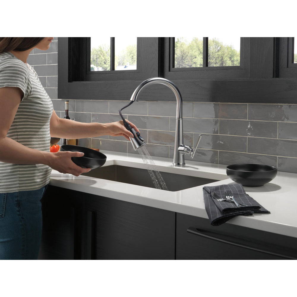 Delta Emmeline Single Handle Pull-Down Kitchen Faucet - 9182