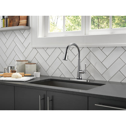 Delta Emmeline Single Handle Pull-Down Kitchen Faucet with Touch2O Technology - 9182T