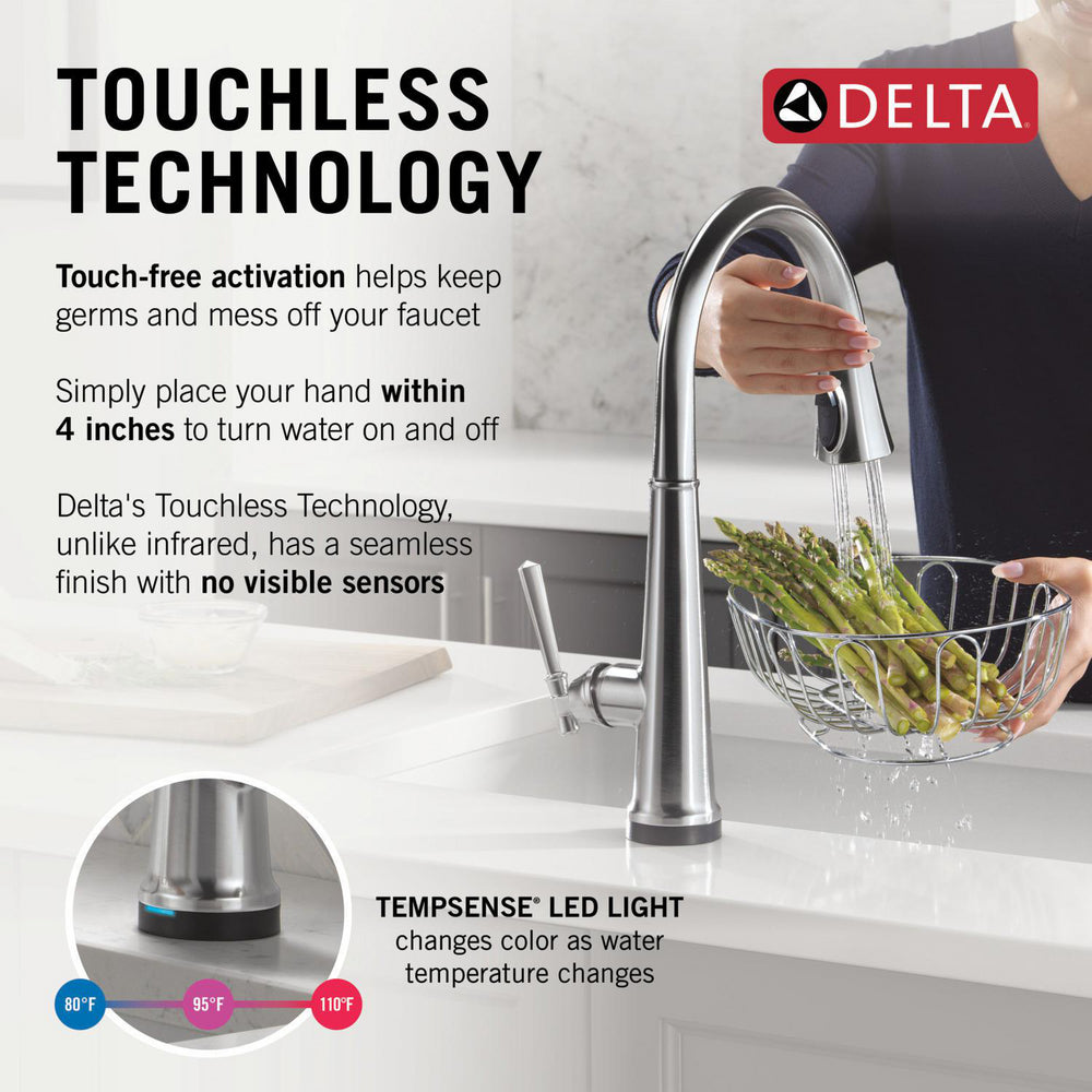 Delta Emmeline Touchless Pulldown Kitchen Faucet - 9182TL