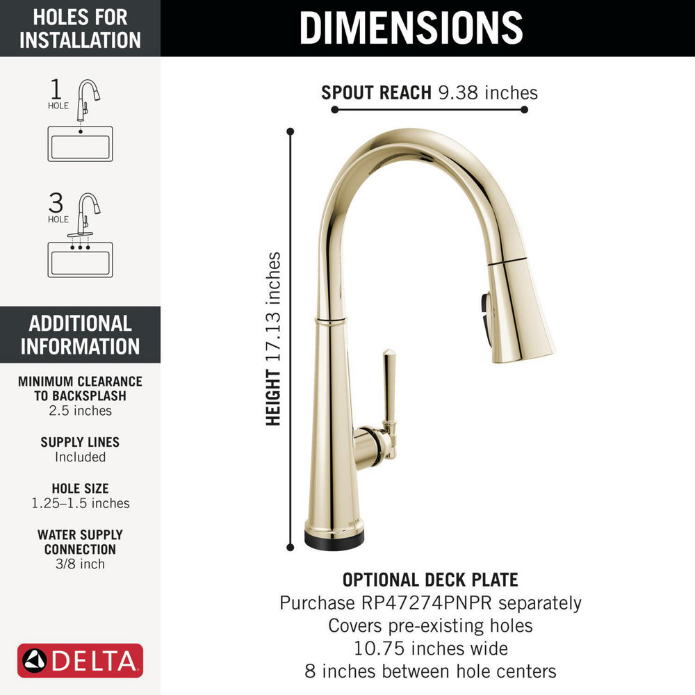 9182TL Emmeline Polished Nickel
